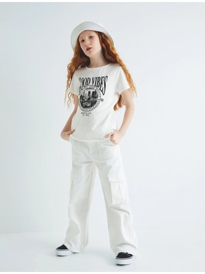 Koton Kargo Kot Pantolon Bol Paça Pamuklu - Wide Leg Jean