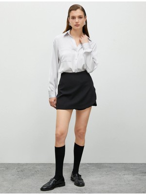 Koton Balon Kol Gömlek Çift Cepli Düğmeli Klasik Yaka