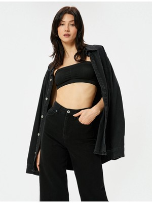 Koton Straplez Süper Crop Atlet Ribanalı