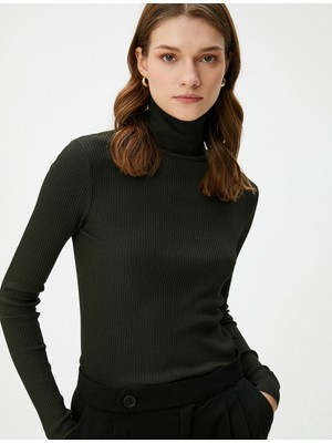 Koton Boğazlı Kazak Basic Fitilli