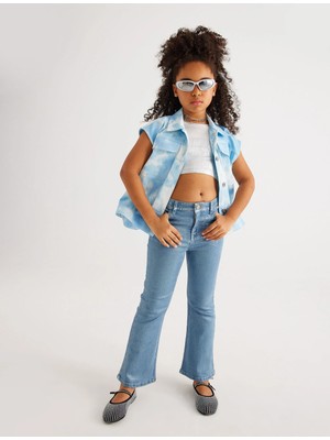 Koton Parlak Kot Pantolon Ispanyol Paça Pamuklu