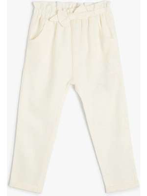 Koton Fiyonklu Pantolon Cep Detaylı Beli Lastikli