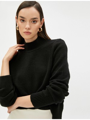 Koton Dik Yaka Akrilik Kazak Uzun Kollu