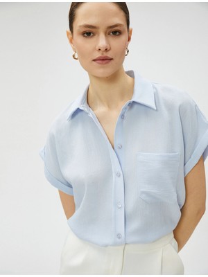 Koton Kısa Kollu Gömlek Cep Detaylı