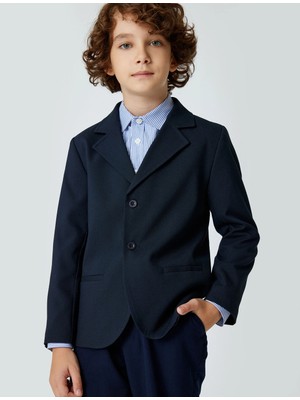 Koton Blazer Ceket Klasik Yaka Cep Detaylı Uzun Kollu Düğmeli