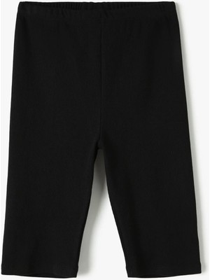 Koton Kısa Tayt Ribanalı Beli Lastikli Pamuklu