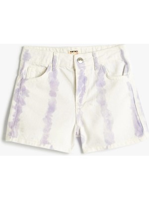 Koton Kot Şort Mini Batik Desenli Pamuklu