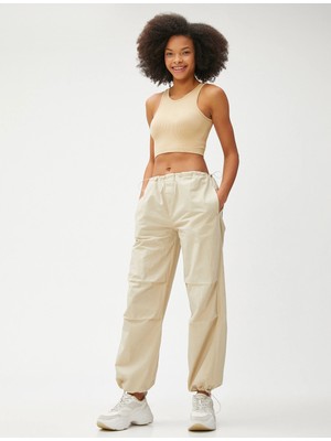 Koton Crop Atlet Fitilli Halter Yaka Kolsuz