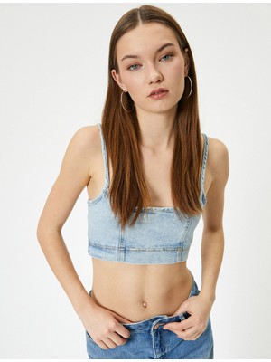Koton Kot Büstiyer Ince Askılı Slim Fit Kare Yaka