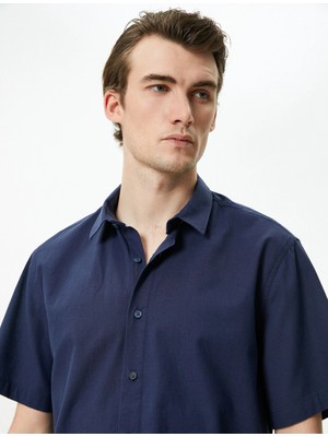 Koton Yazlık Gömlek Kısa Kollu Klasik Yaka Düğmeli