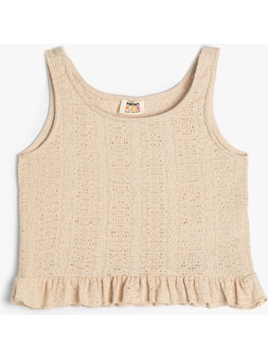 Koton Atlet Askılı Dokulu Yuvarlak Yaka