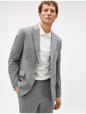 Koton Yazlık Ceket Blazer Cep Detaylı Düğmeli