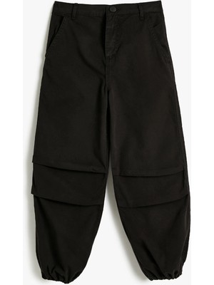 Koton Paraşüt Pantolon Cepli Paçaları Elastik Pamuklu