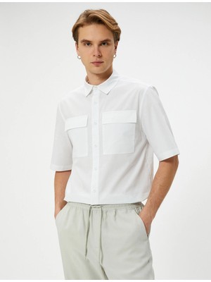 Koton Kısa Kollu Gömlek Cep Detaylı Düğmeli