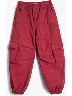 Koton Paraşüt Kot Pantolon Pamuklu Beli Lastikli Cepli - Parachute Jean