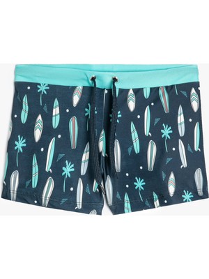 Koton Mayo Baskı Detaylı Yaz Temalı Beli Bağlamalı