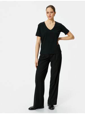 Koton Basic Tişört V Yaka Kısa Kollu Pamuklu