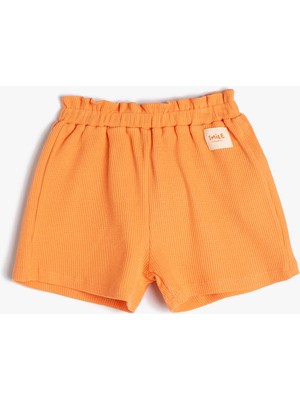 Koton Şort Ribanalı Beli Lastikli Pamuklu