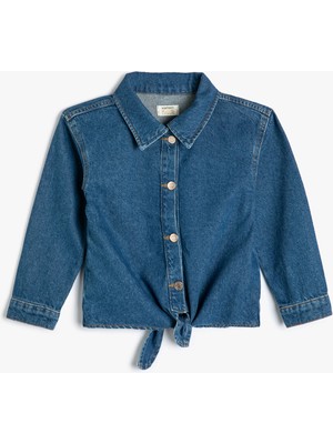 Koton Kot Ceket Önden Bağlamalı Uzun Kollu Pamuklu