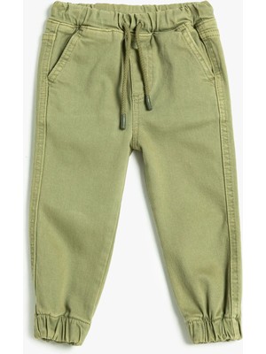 Koton Jogger Pantolon Cepli Beli Bağlamalı Pamuklu