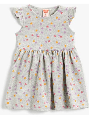 Koton Bisiklet Yaka Bol Kesim Puantiyeli Çok Renkli Bebek Elbise - 2Smg80013Ak