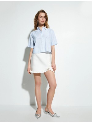 Koton Mini Tüvit Etek Fırfırlı Normal Bel