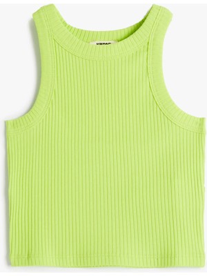 Koton Kız Çocuk Atlet Kolsuz Ribanalı Pamuklu Yazlık Kullanım İçin Yeşil Renk