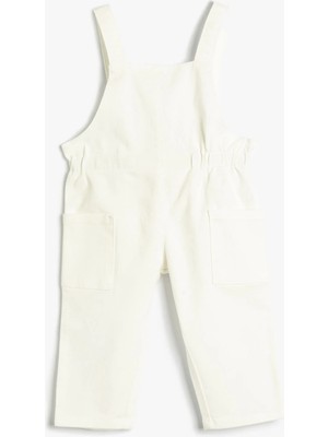 Koton Salopet Tulum Pamuklu Cepli Beli Lastikli