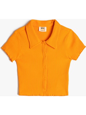 Koton Polo Yaka Tişört Ribanalı Pamuklu