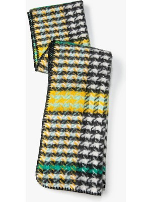 Koton Atkı Kazayağı Desenli Çok Renkli Yumuşak Dokulu