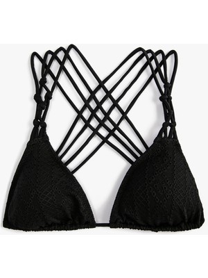 Koton Üçgen Bikini Üstü Fisto Çapraz Askı Detaylı