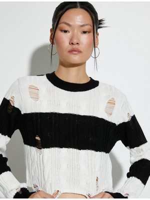 Koton Crop Ajurlu Kazak Uzun Kollu