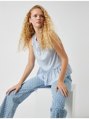 Koton Koton Kolsuz Bluz Bağlama Detaylı Saten Görünümlü