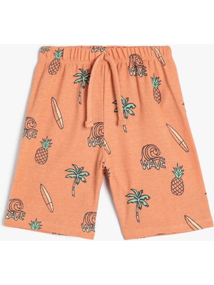 Koton Basic Şort Beli Bağlamalı Cep Detaylı