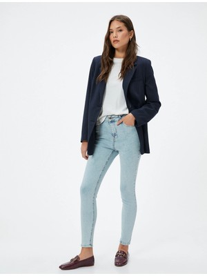 Koton Dar Paça Yüksek Bel Kot Pantolon - Carmen Skinny Jeans