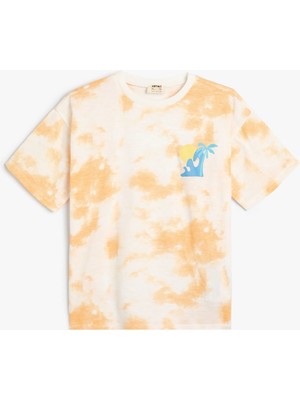 Koton Batik Desenli Kısa Kollu Tişört Pamuklu