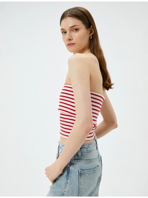 Koton Straplez Üst Kat Detaylı Ribanalı Slim Fit