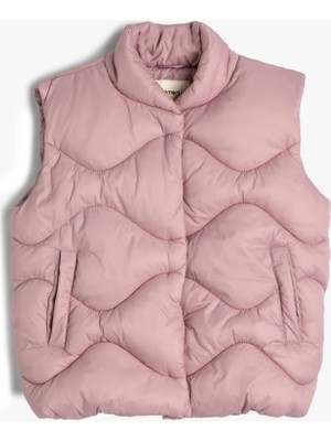 Koton Şişme Yelek Dik Yaka Fermuarlı Cepli