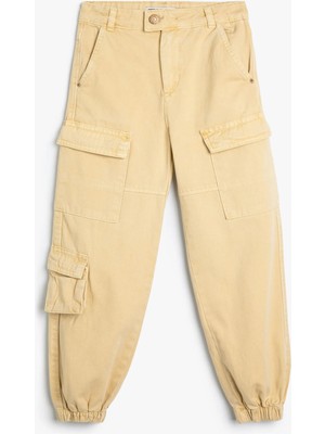 Koton Jogger Kargo Cepli Pantolon Düğmeli Pamuklu