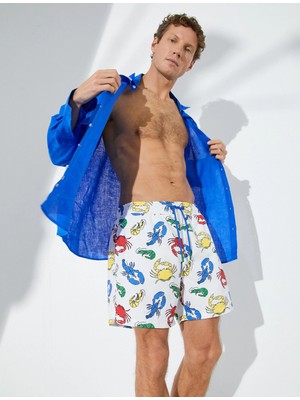 Koton Deniz Şortu Animal Baskılı Beli Bağcıklı Cepli