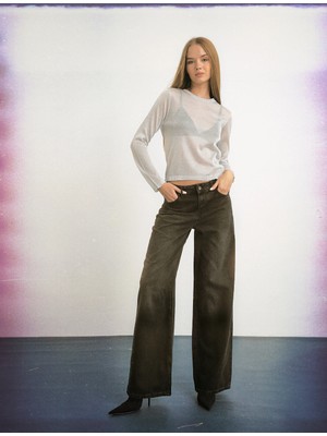 Koton Triko Kazak Bisiklet Yaka Simli Uzun Kollu