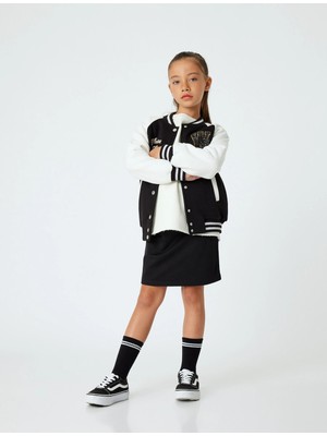 Koton 5WKG70010AK Koton Kız Çocuk Etek Siyah