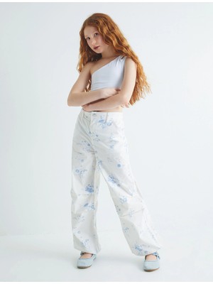 Koton Paraşüt Kot Pantolon Pamuklu Beli Lastikli Cepli - Parachute Jean