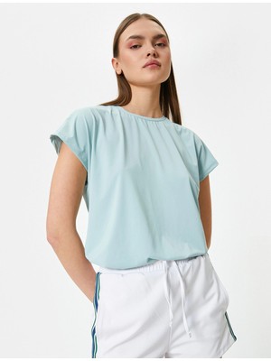 Koton Basic Spor Tişört Kısa Kollu Bisiklet Yaka Rahat Kalıp