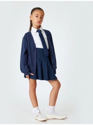 Koton Basic Mini Etek Pileli Pamuklu