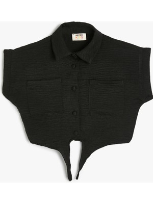 Koton Kız Çocuk Gömlek Önden Bağlamalı Cepli