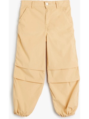 Koton Paraşüt Kot Pantolon Pamuklu Beli Lastikli Cepli - Parachute Jean