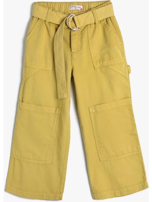 Koton Kemerli Kot Pantolon Bol Paça Kargo Cepli Pamuklu