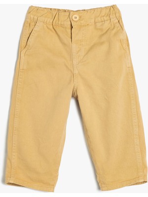 Koton Kot Pantolon Beli Lastikli Pamuklu Cep Detaylı