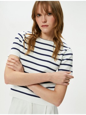 Koton Triko Kazak Kısa Kollu Bisiklet Yaka